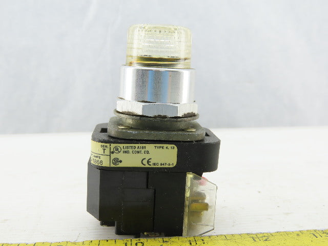Allen Bradley 800T-PT16/T Clear Push Button 120V 1N.O 1N.C Series T