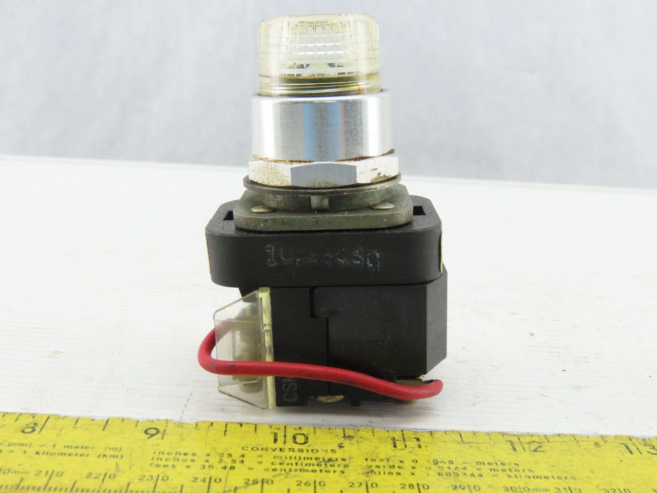 Allen Bradley 800T-PT16/T Clear Push Button 120V 1N.O 1N.C Series T