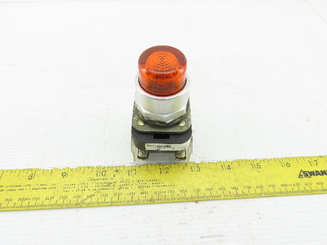Allen Bradley 800T-QA24GD1/T Amber Push Button 24V 1N.O 1N.C Series T