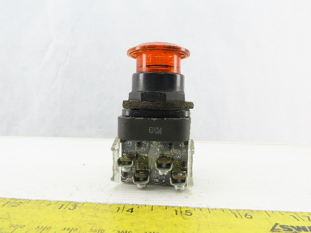 Allen Bradley 800H-FRXNQH24RA7/F Amber Push Button E-Stop 24V 1N.O 1N.C Series F