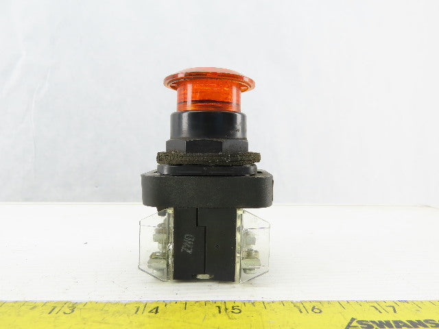 Allen Bradley 800H-FRXNQH24RA7/F Amber Push Button E-Stop 24V 1N.O 1N.C Series F