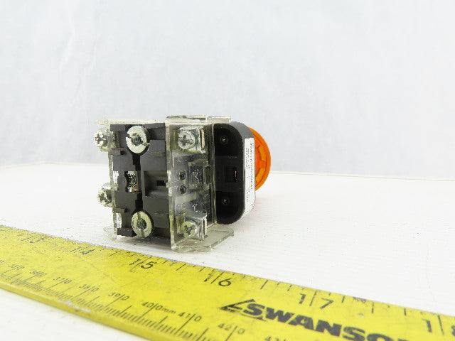 Allen Bradley 800H-FRXNQH24RA7/F Amber Push Button E-Stop 24V 1N.O 1N.C Series F