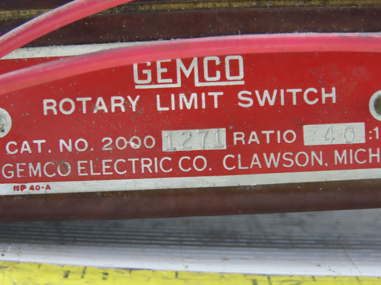 Gemco 20000-1271 Rotary Limit Switch 40:1 Ratio