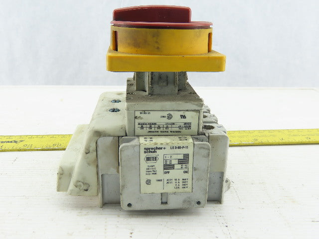 Specher + Schuh L3-80-PE 100A 600V Disconnect Safety Switch W/Operator 3 Pole