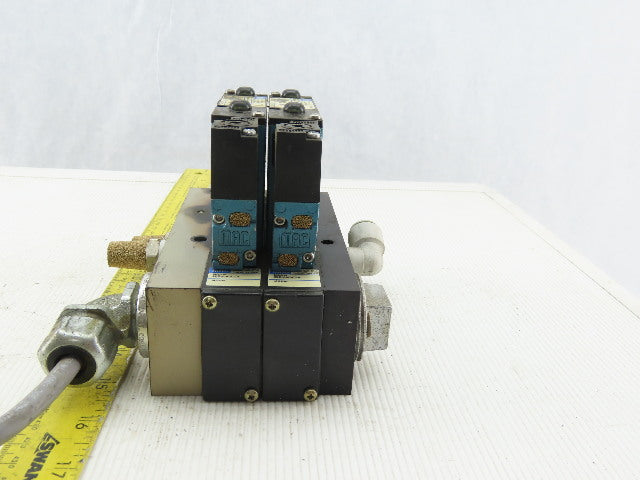 MAC 92B-AAF-000-DM-DFBP-1DM Solenoid Valve Manifold Bank Assembly of 2 24VDC