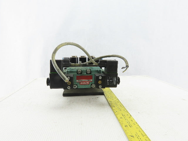 Numatics 123BB6004026Y61 Pneumatic Solenoid Valve W/Manifold Block 24/32VDC Coil