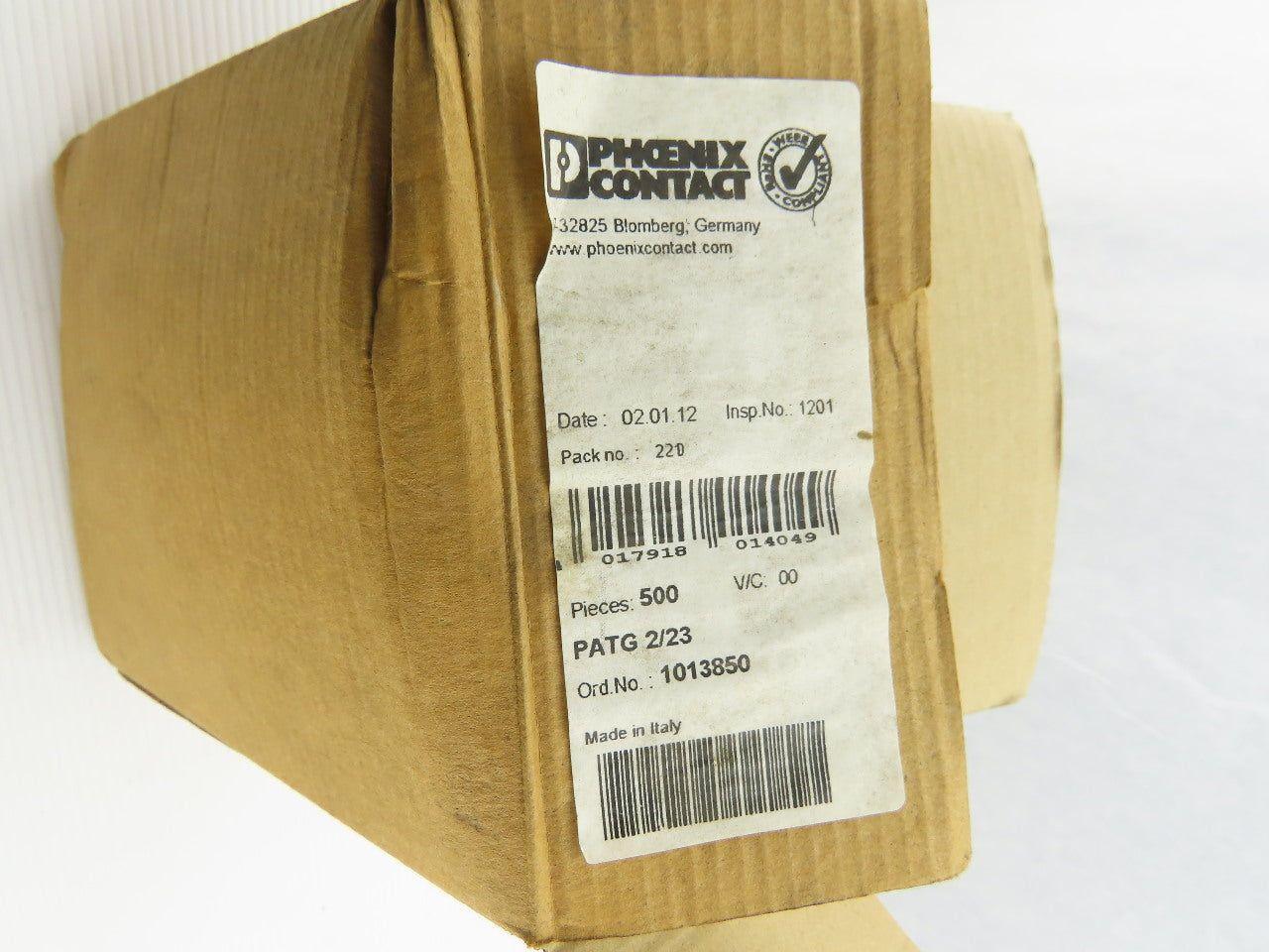 Phoenix Contact PATG 2/23 Slide On Wire Marker Sleeve Box of 500