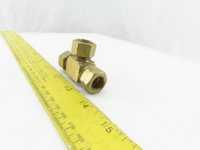 1/2" Tube OD Brass Compression Union Tee Lot Of 5