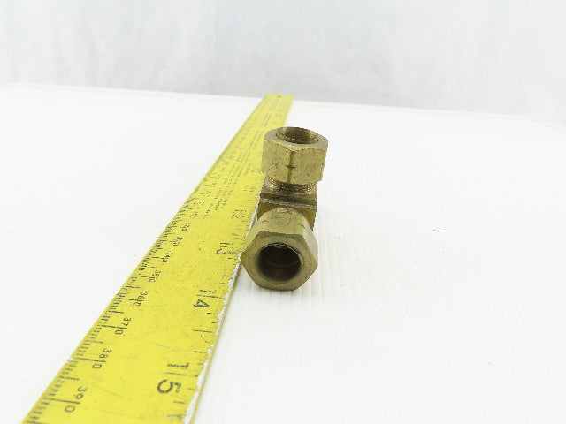 1/2" Tube OD Brass Compression Union Tee Lot Of 5