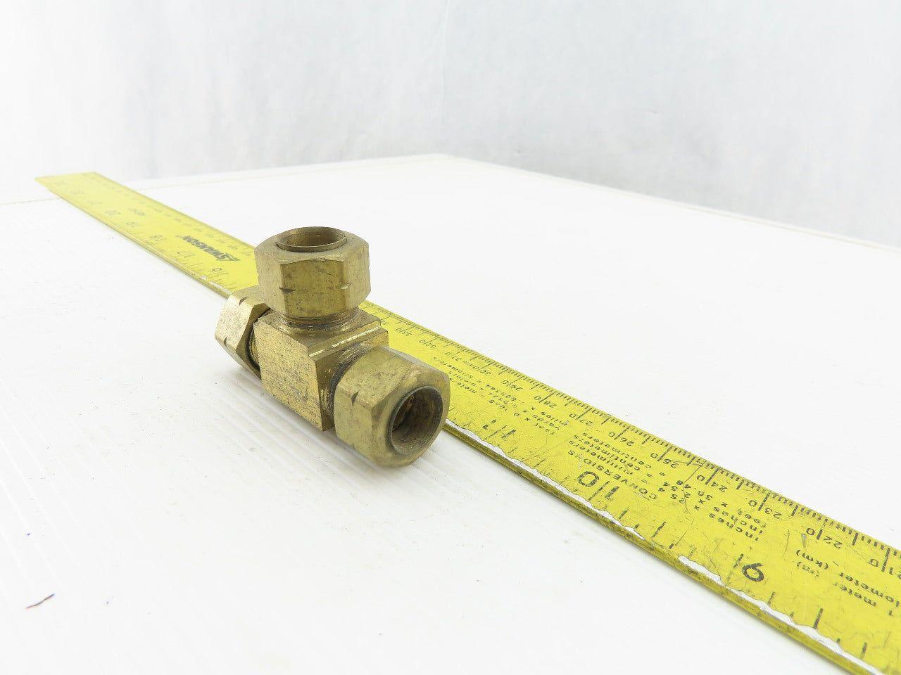 1/2" Tube OD Brass Compression Union Tee Lot Of 5