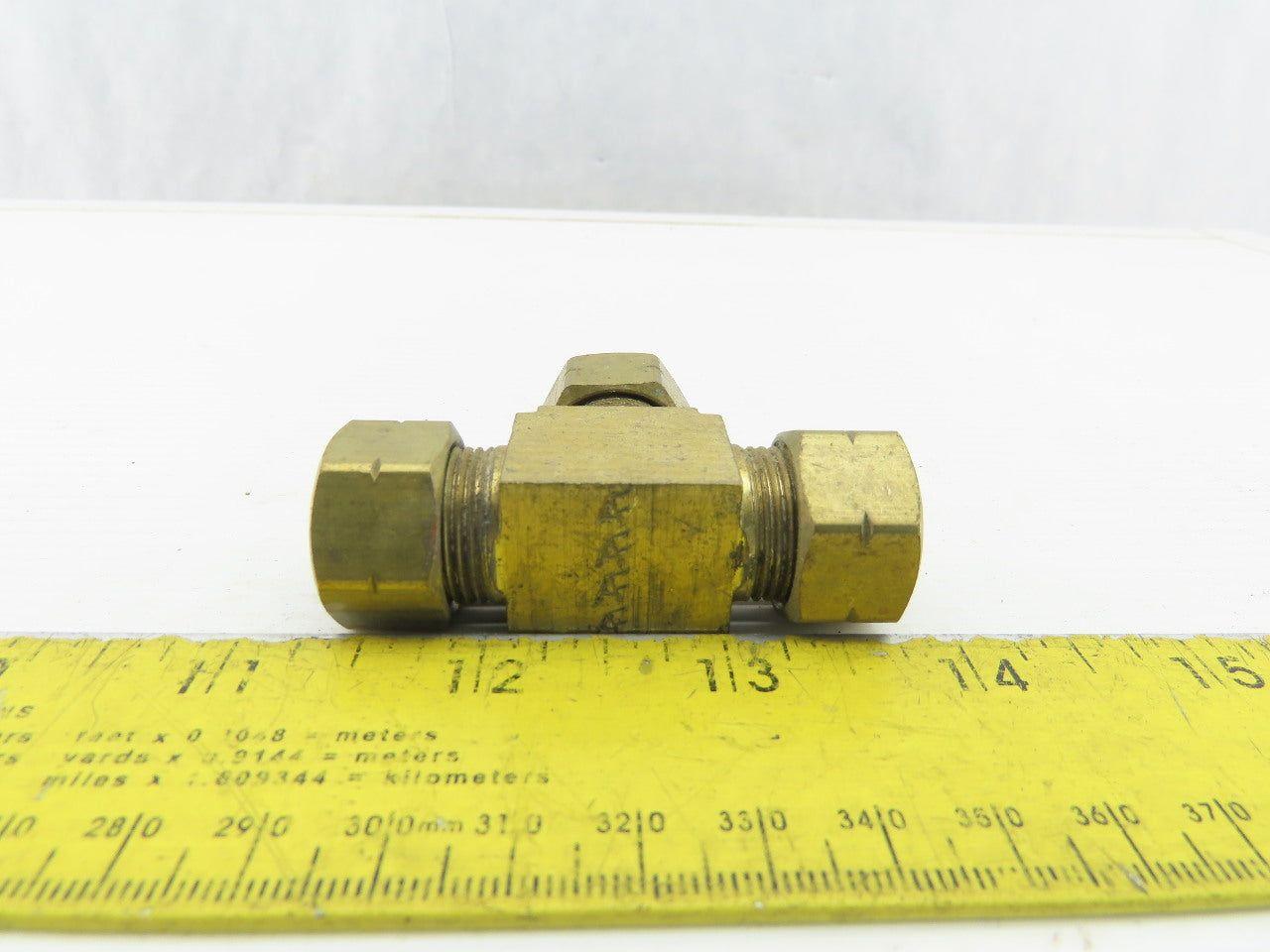 1/2" Tube OD Brass Compression Union Tee Lot Of 5