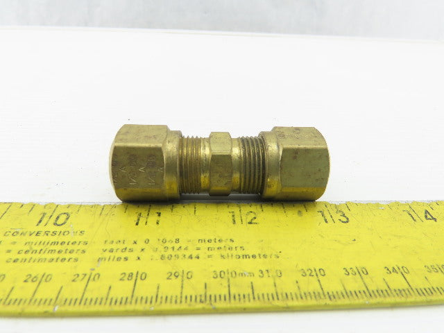 3/8" ID x 1/2" OD Brass Compression Union Lot Of 5