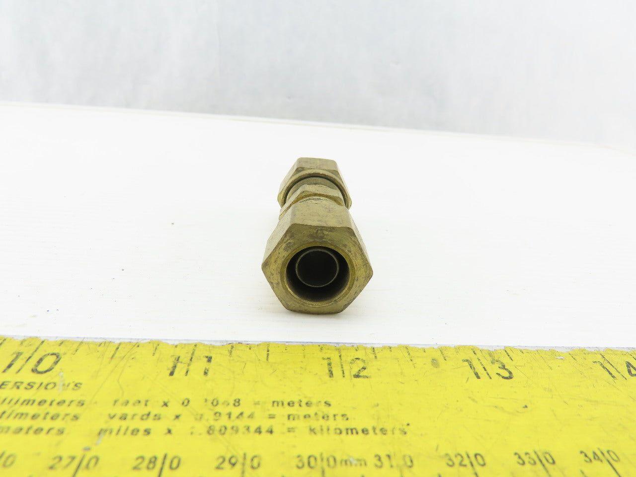3/8" ID x 1/2" OD Brass Compression Union Lot Of 5