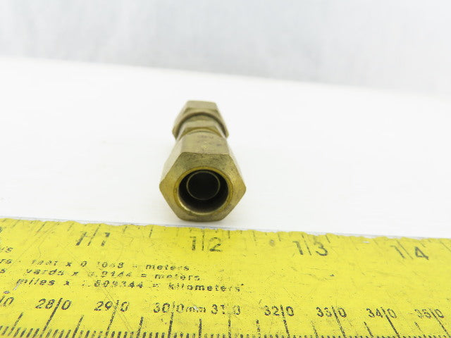 3/8" ID x 1/2" OD Brass Compression Union Lot Of 5