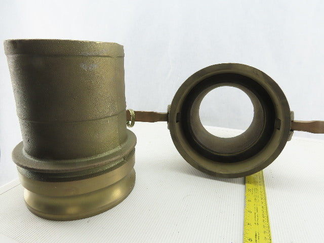6C Type C Brass 6" Camlock Coupling Fitting Male And Female Set