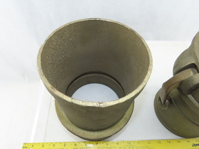 6C Type C Brass 6" Camlock Coupling Fitting Male And Female Set Missing Seal