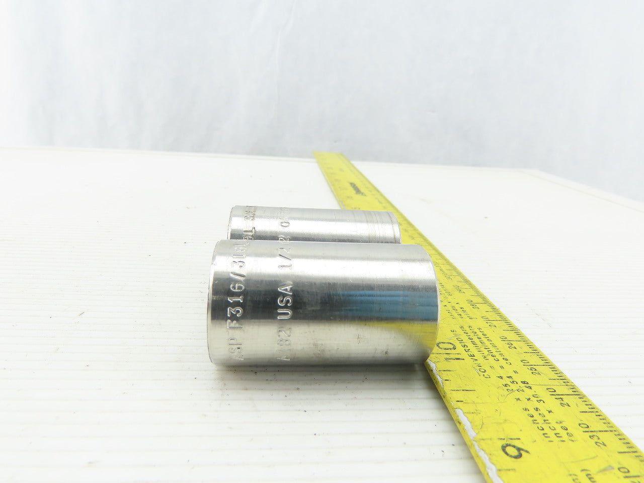 ASP F316/316L 1/2" Stainless Steel Coupling Lot Of 2
