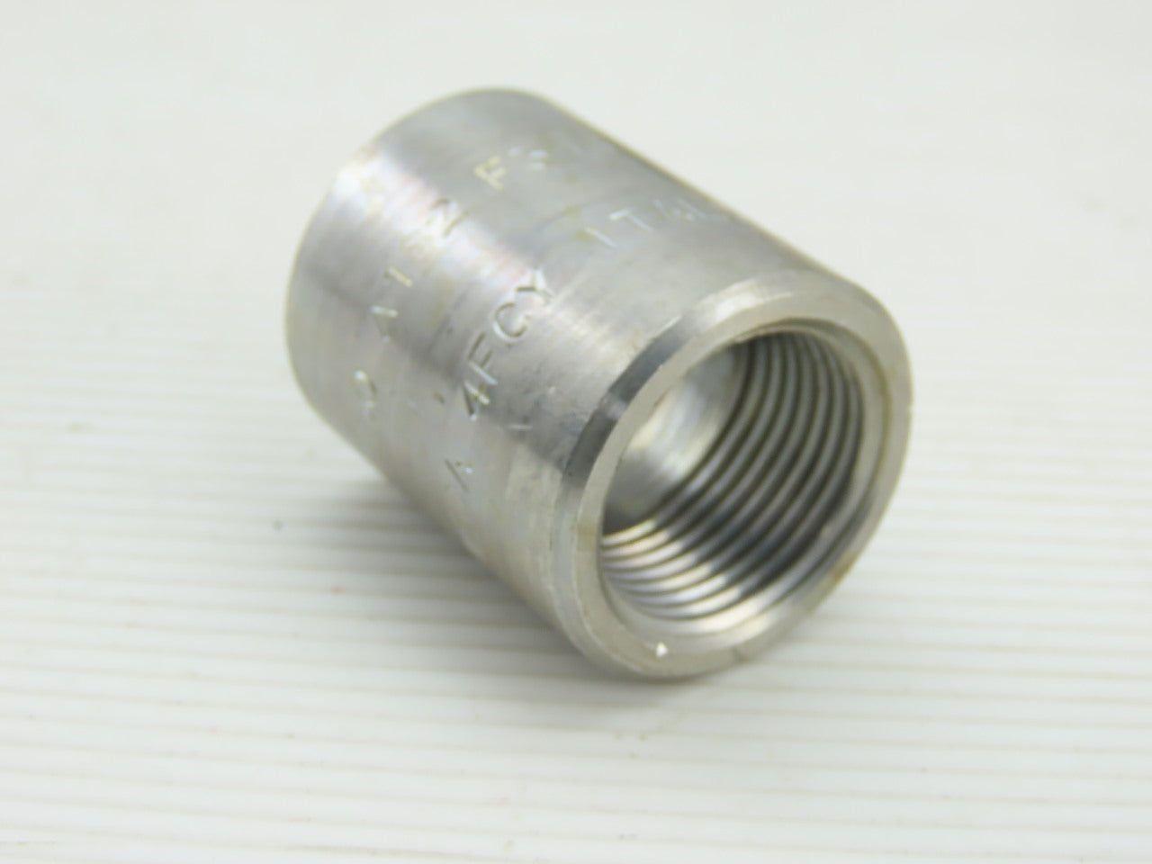 S.150 A182 F316 3/4" Stainless Steel NPT Coupling Lot Of 5