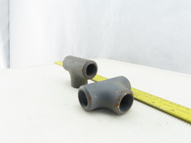 1" Butt Weld Seamless Pipe Fitting TEE Thick Wall Lot Of 2