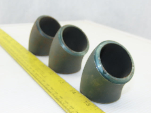 Hackney Ladish 1-1/2" Butt Weld Seamless Pipe Fitting 45° Elbow Lot Of 3