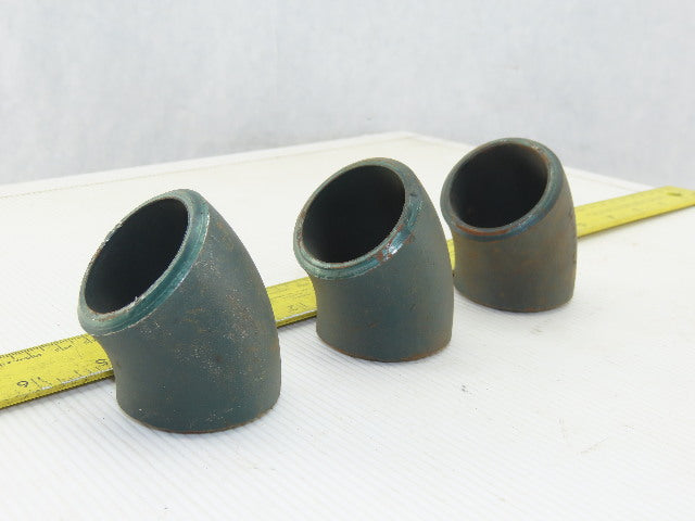 Hackney Ladish 1-1/2" Butt Weld Seamless Pipe Fitting 45° Elbow Lot Of 3