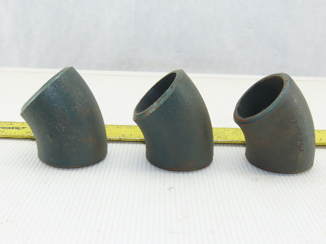 Hackney Ladish 1-1/2" Butt Weld Seamless Pipe Fitting 45° Elbow Lot Of 3