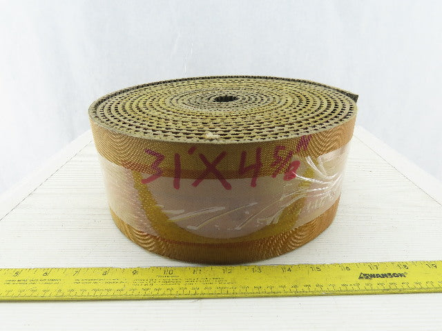 4-5/8" 2 Ply Rubber Core Diamond Tread Incline/Decline Conveyor Belt 31'