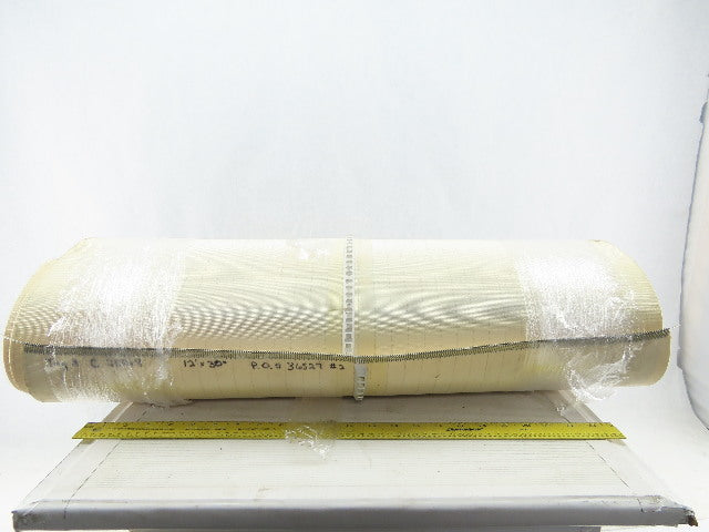 30" PVC Woven Back High Cleat Top Incline Decline V-Guide Conveyor Belt 12'