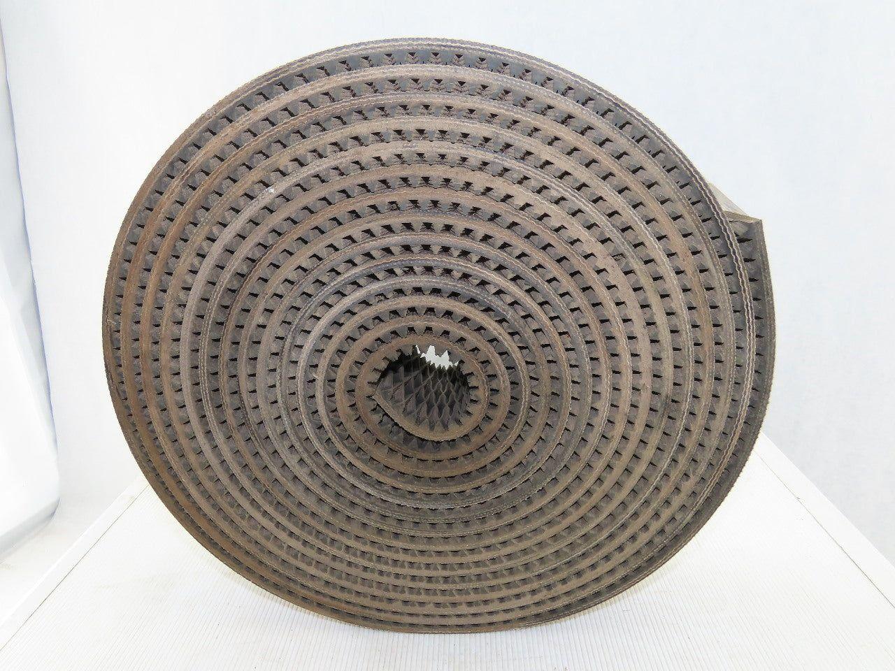3" Woven Back 3 Ply Diamond Cleat Incline Decline 9/32"T Conveyor Belt 29'