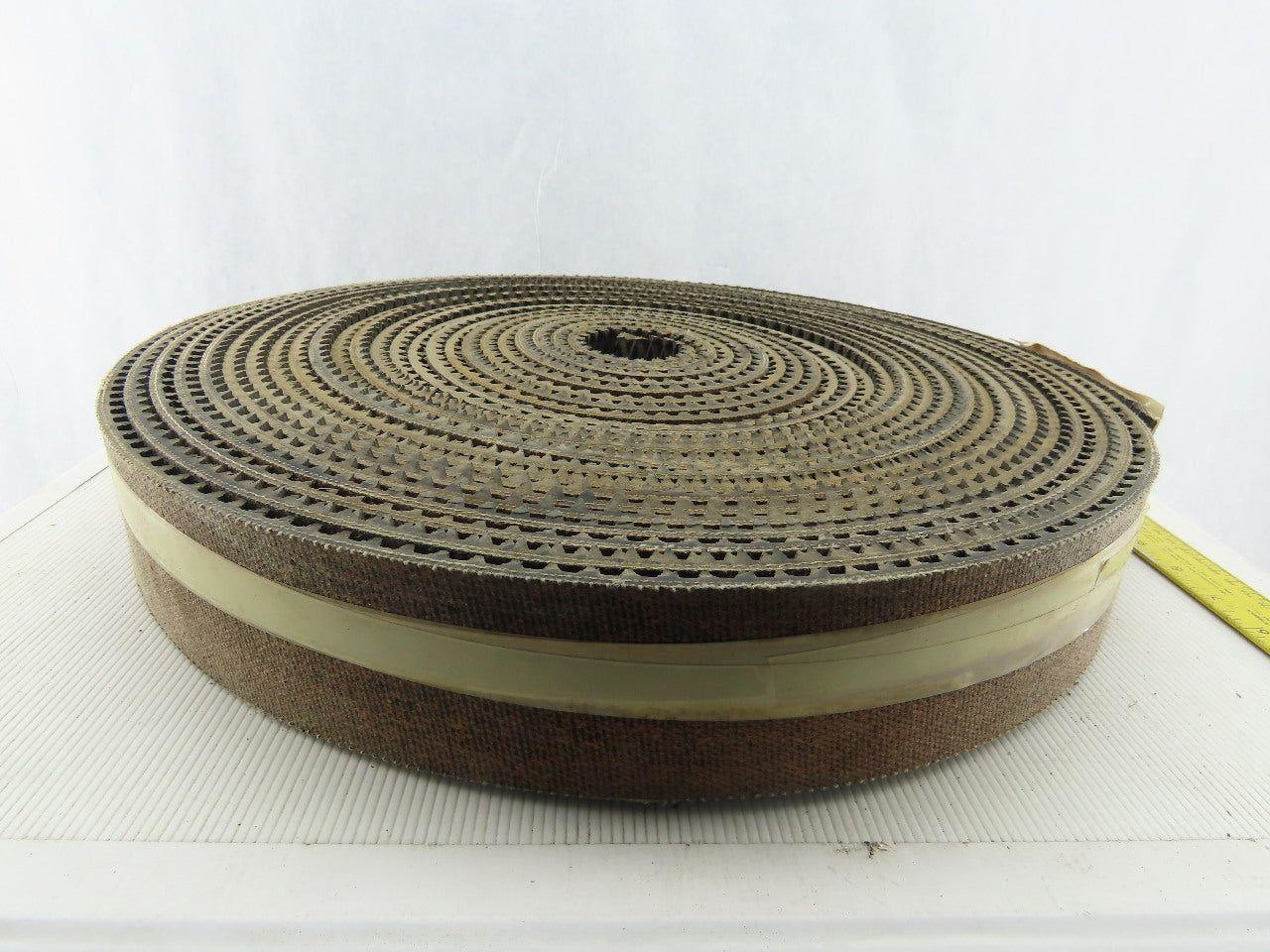 2-3/4" Woven Back 2 Ply Diamond Cleat Incline Decline 3/8"T Conveyor Belt 63'