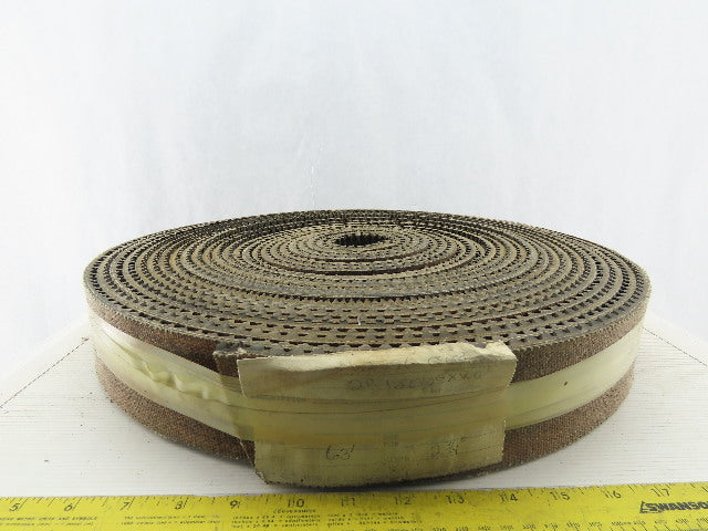 2-3/4" Woven Back 2 Ply Diamond Cleat Incline Decline 3/8"T Conveyor Belt 63'