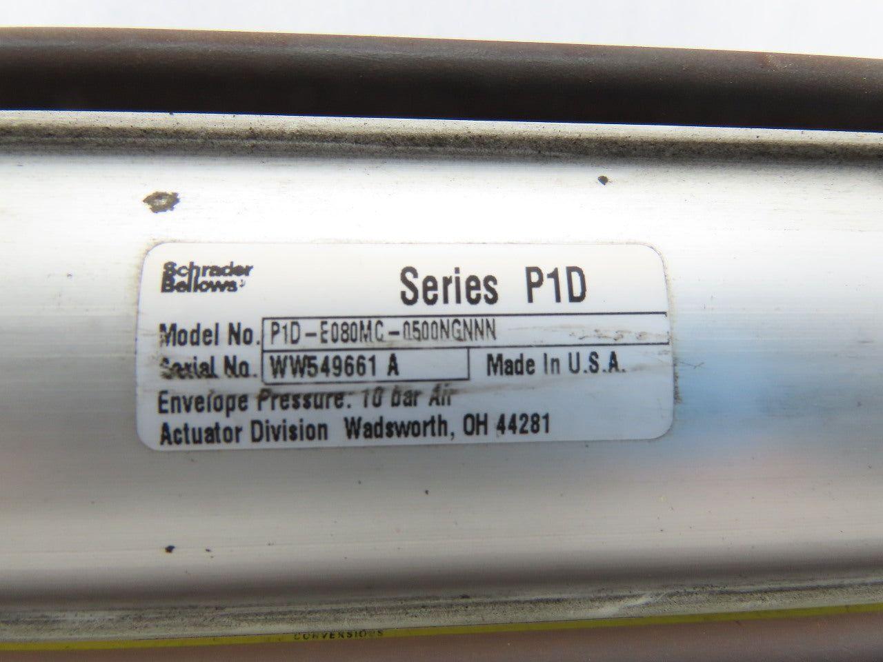 Schrader Bellows Pneumatic Air Cylinder 80mm Bore 500mm Stroke