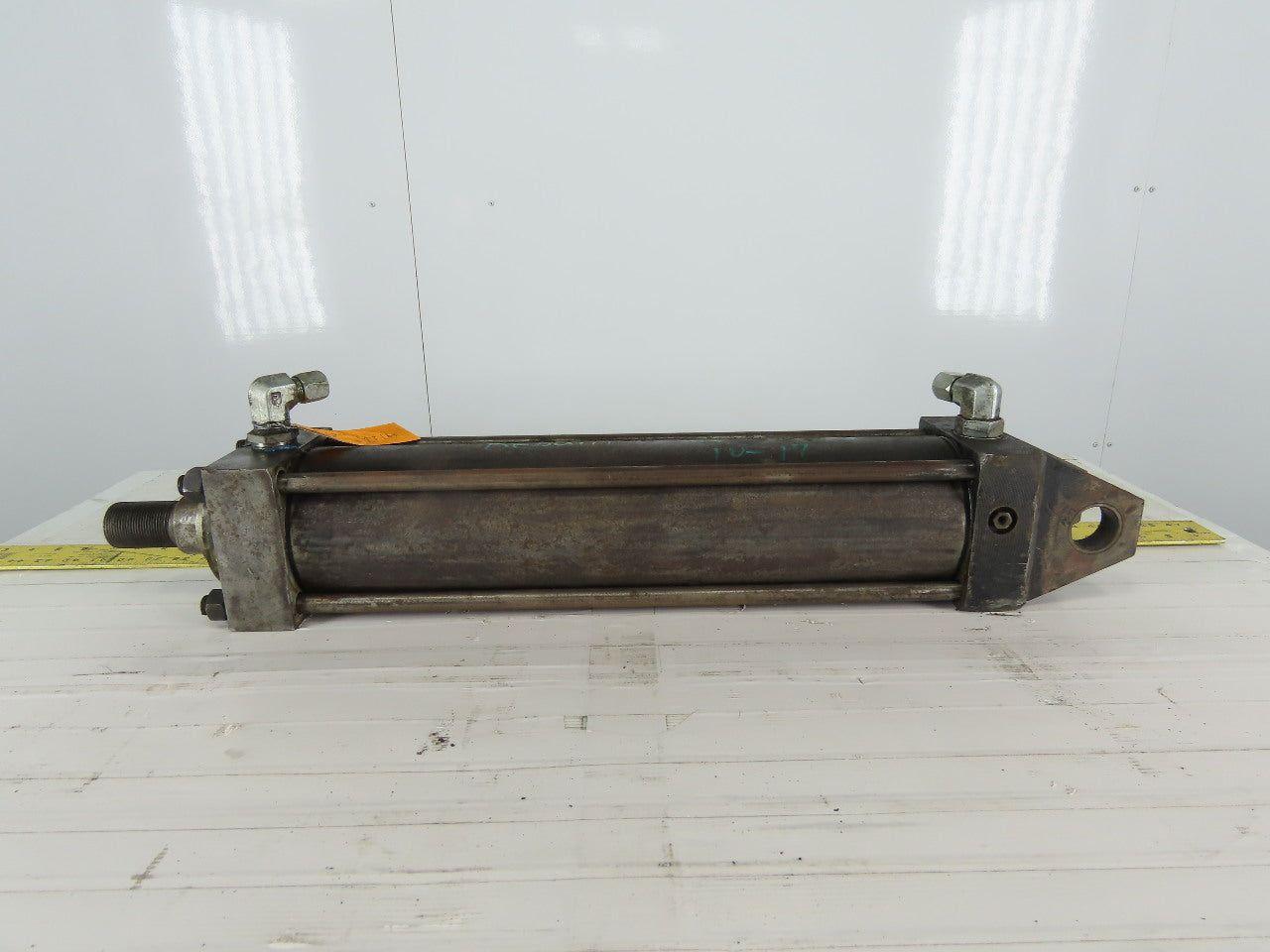 Hydraulic Tie Rod Cylinder 4" Bore 18" Stroke Double Acting Clevis End