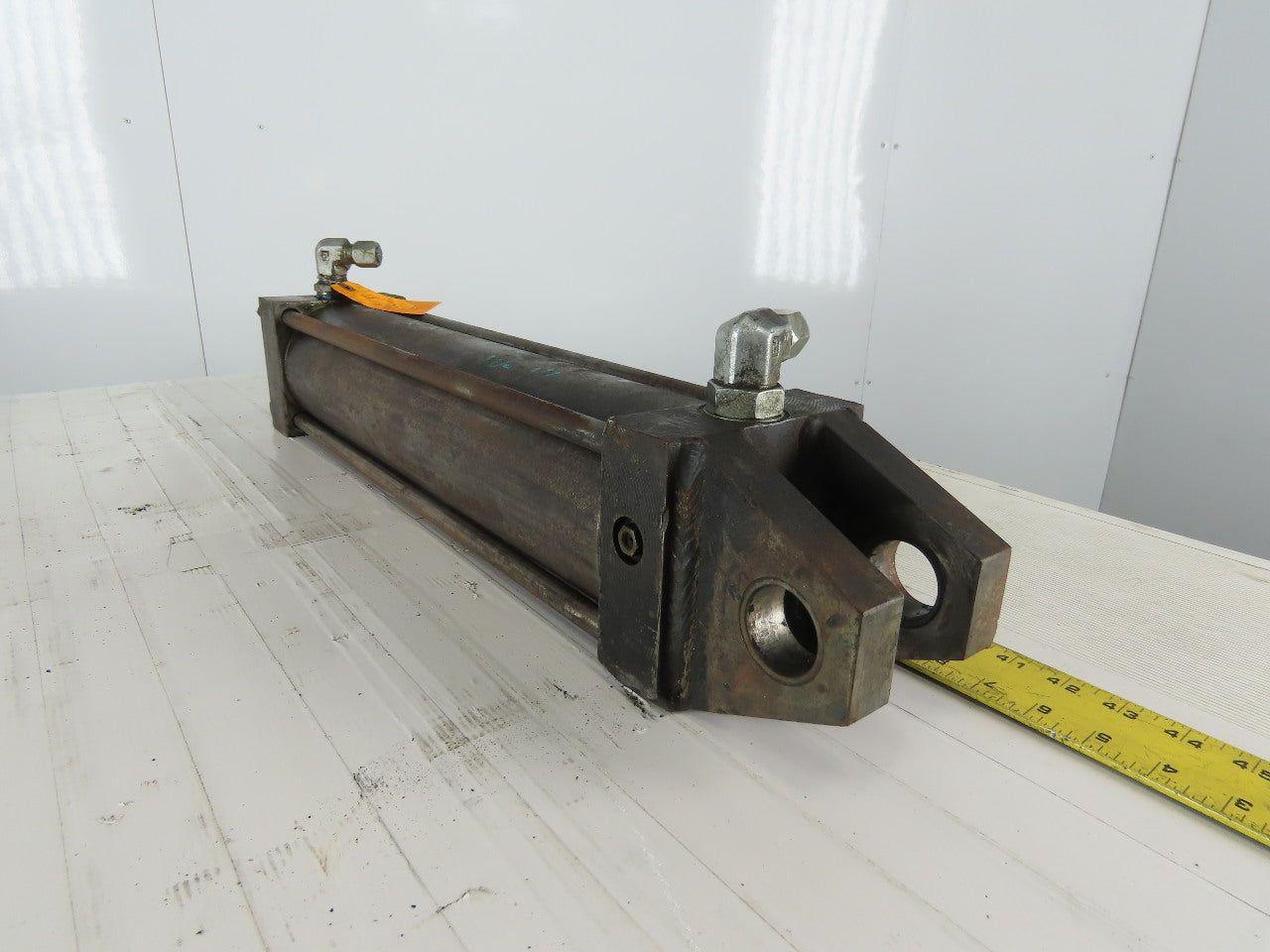 Hydraulic Tie Rod Cylinder 4" Bore 18" Stroke Double Acting Clevis End