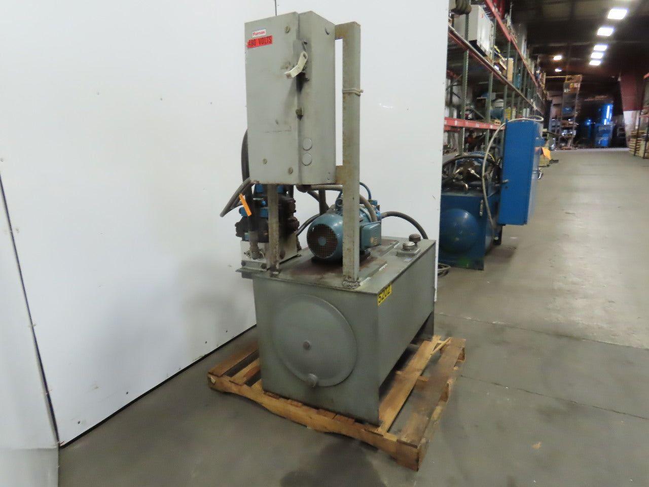Vickers 5Hp Hydraulic Power Unit 65 Gallon W/PVQ10 A2R SE1S 10 Pump 208-230/460V