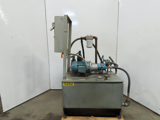 Vickers 5Hp Hydraulic Power Unit 65 Gallon W/PVQ10 A2R SE1S 10 Pump 208-230/460V