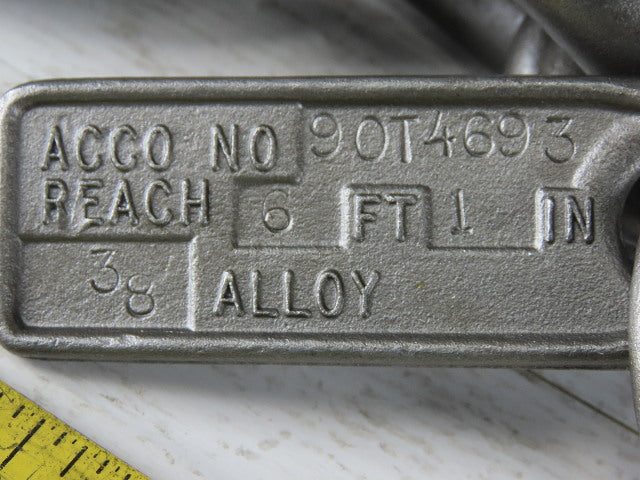 ACCO 90T4693 Double Basket Continuous Chain Sling 3/8" X 6'1" 18500Lb at 60°