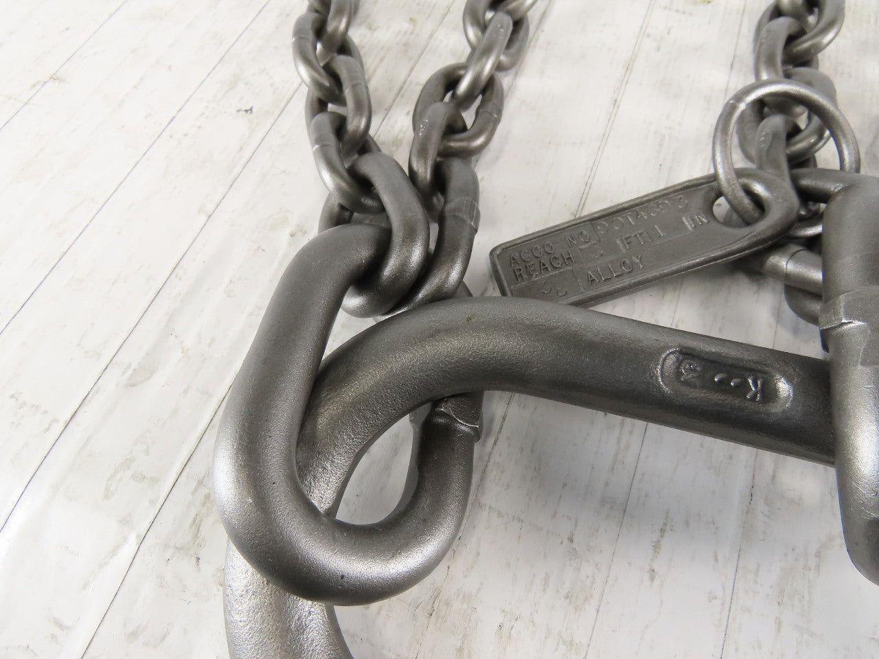 ACCO 90T4693 Double Basket Continuous Chain Sling 3/8" X 6'1" 18500Lb at 60°
