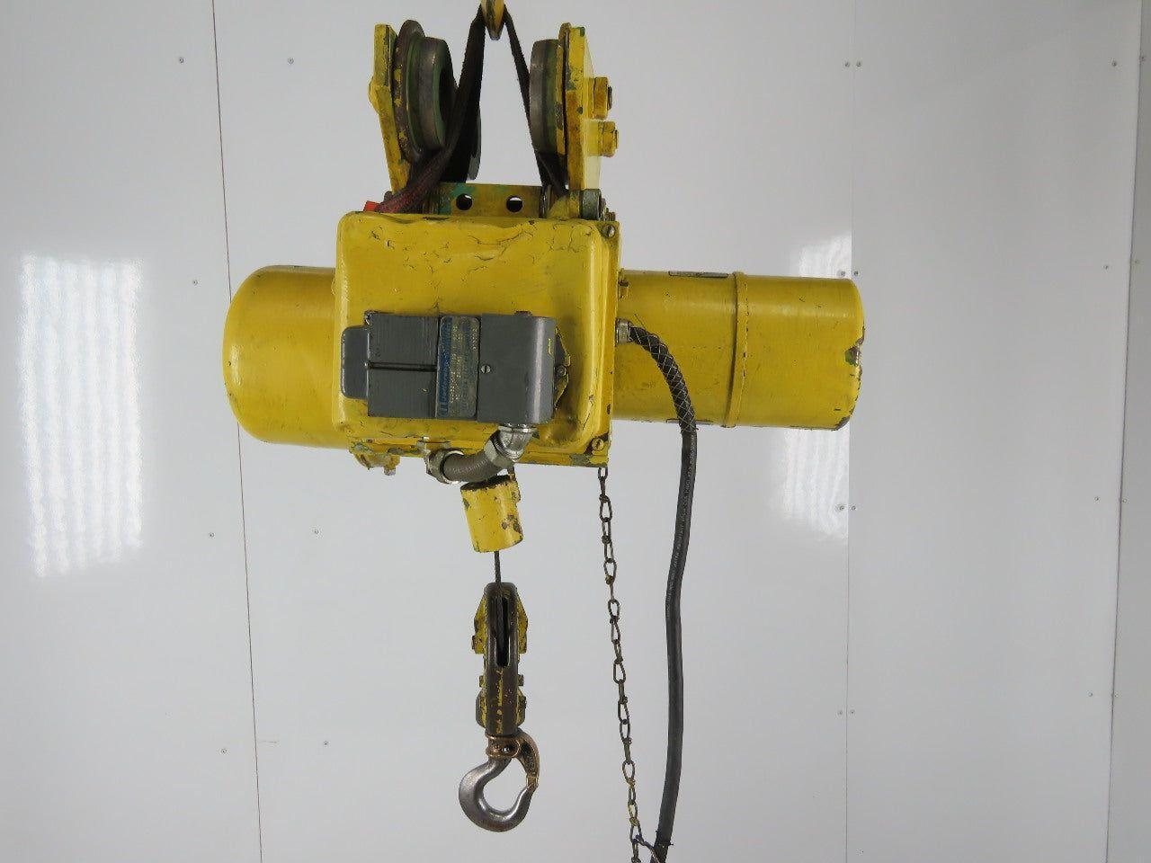 Robbins & Myers 1/2 Ton Electric Cable Hoist 220/440V 3Ph 13' Lift 16FPM Trolley