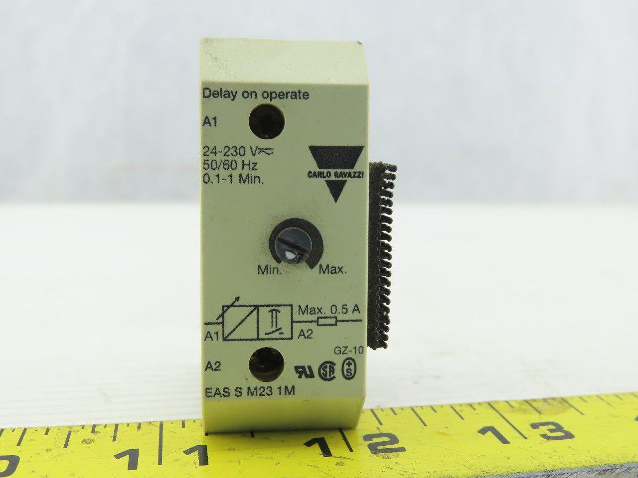 CARLO GAVAZZI ECSSM231M Mini Timer Delay On 0.1-1 Min 24-230V