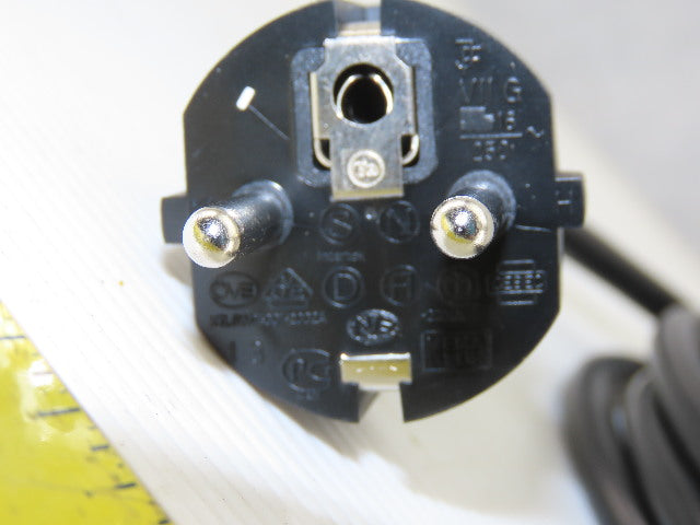 VDE 95510331H ParkerElmer European 2 Prong VDE Power Cord