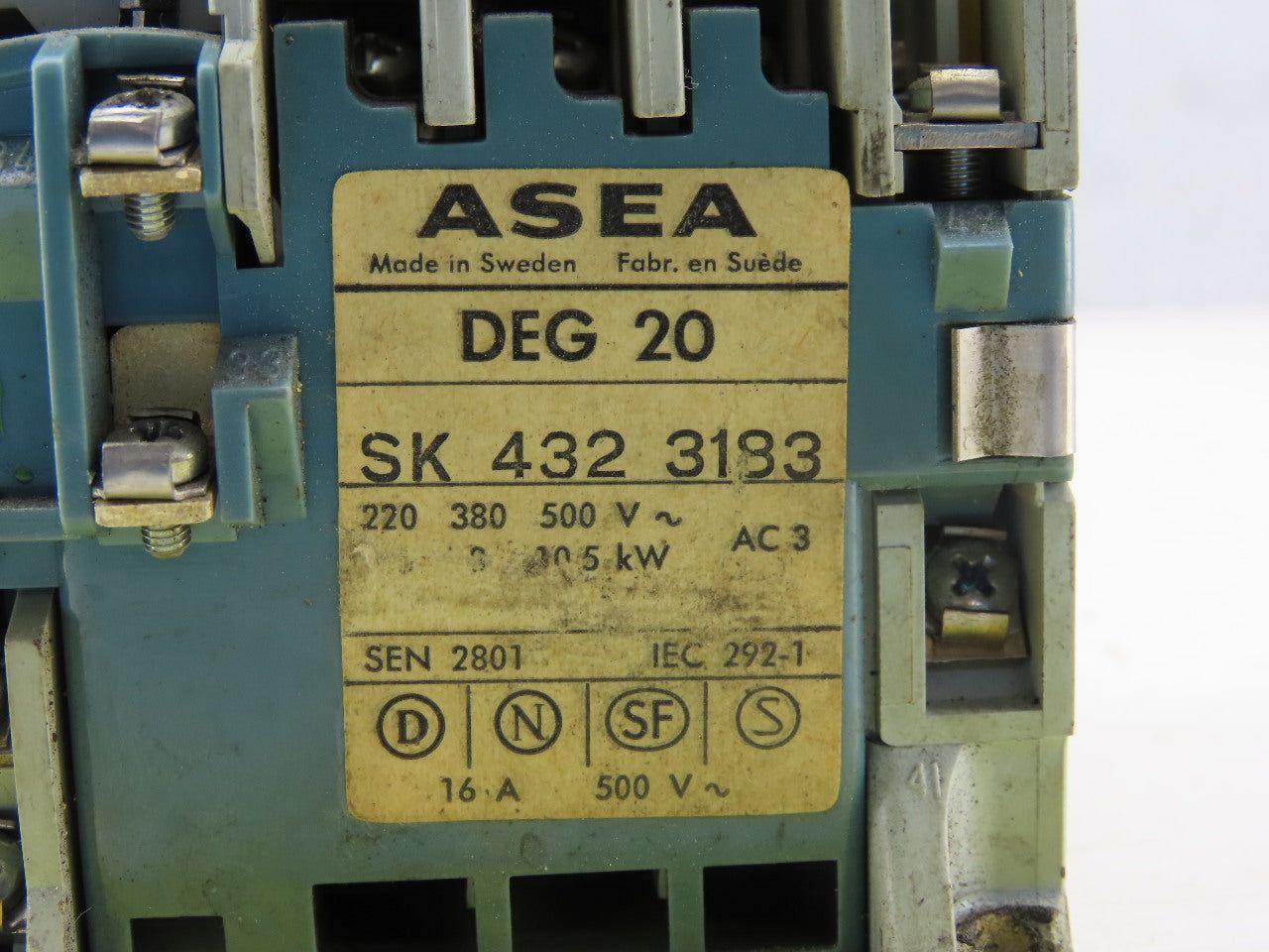 ASEA SK 432 3183 DEG 20 Contactor