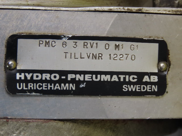 Hydro Pneumatics PMC 6 3 RVI OM1 G1 Hydraulic Power Unit W/Valve Stack 460V 3Ph