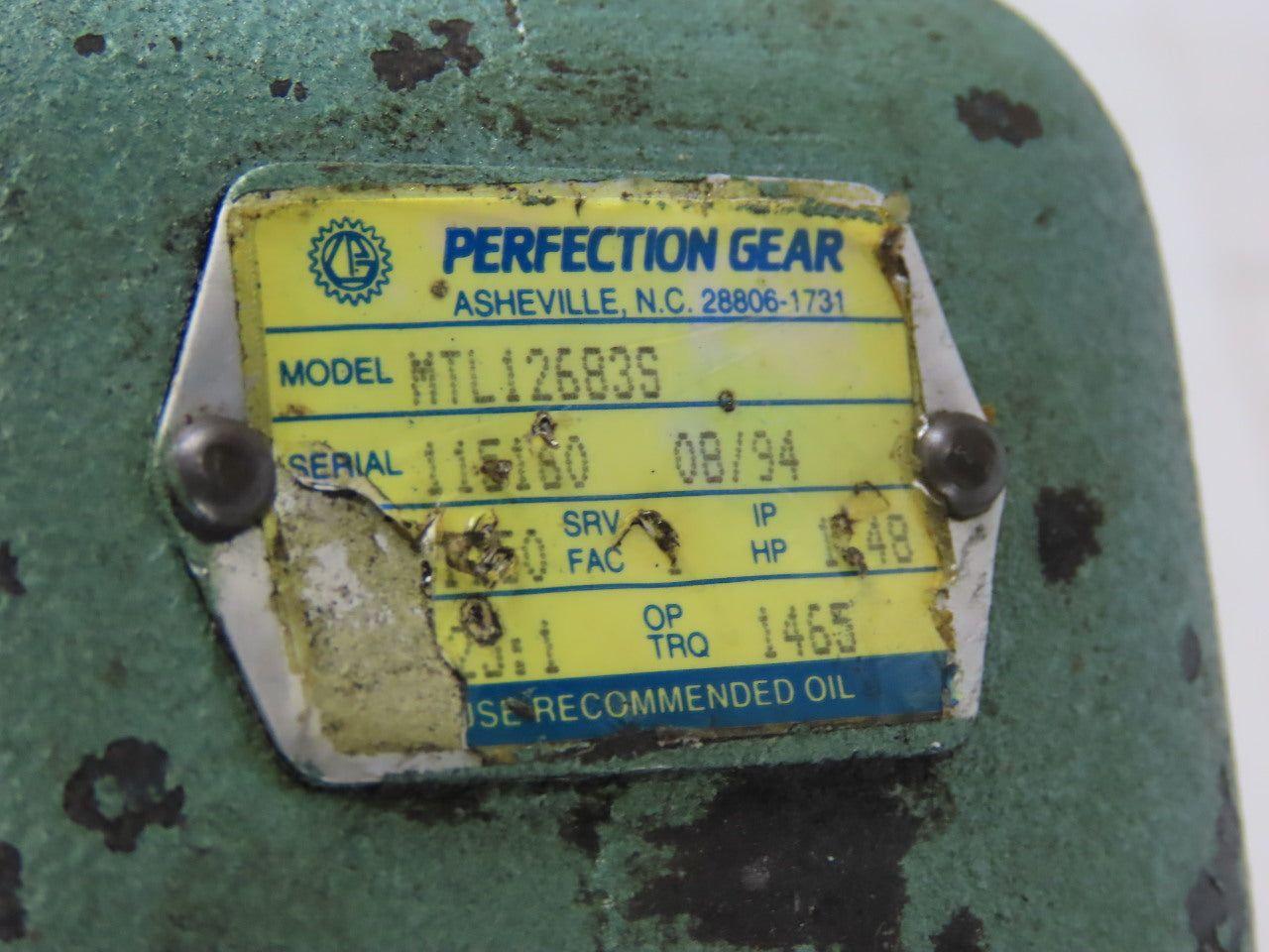 Perfection Gear MTL12683S 2Hp 180VDC Gear Motor 25:1 W/ERS49/180 Brake CDP3585