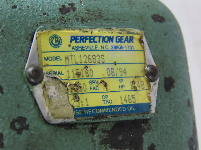 Perfection Gear MTL12683S 2Hp 180VDC Gear Motor 25:1 W/ERS49/180 Brake CDP3585
