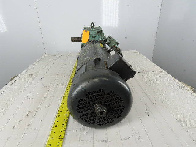 SEW-EURODRIVE S72LP145 3Hp 180VDC Gear Motor W/Brake 71.32:1 Ratio BaldorCDP3604