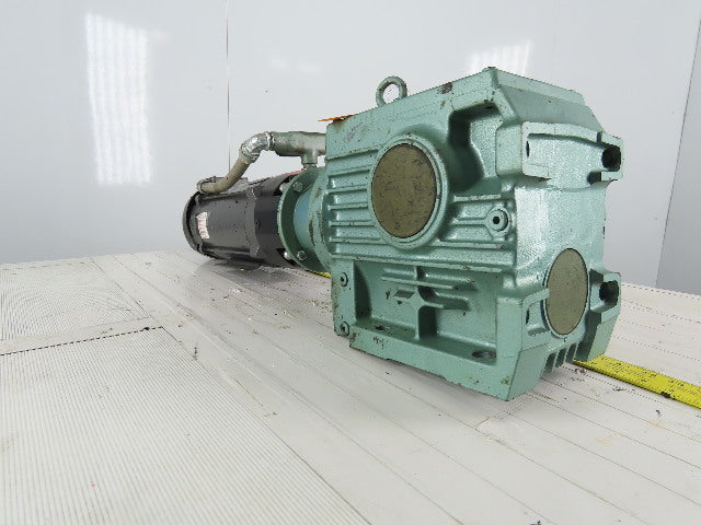 Sew Eurodrive S72LP145 2Hp 180VDC Gear Motor 71.32:1 Ratio Brake Baldor CDP3585