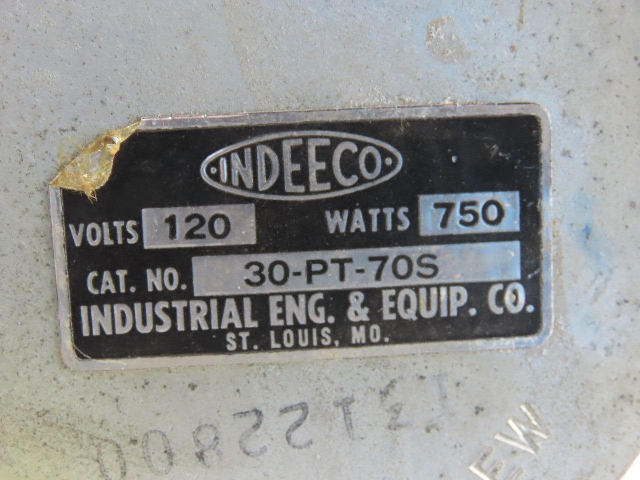 Indeeco 30-PT-70S 1-1/4"NPT Screw Plug Immersion Heater 18" 120V 1Ph 750W