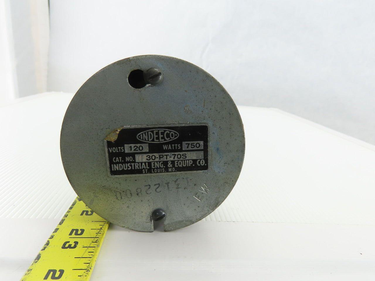 Indeeco 30-PT-70S 1-1/4"NPT Screw Plug Immersion Heater 18" 120V 1Ph 750W
