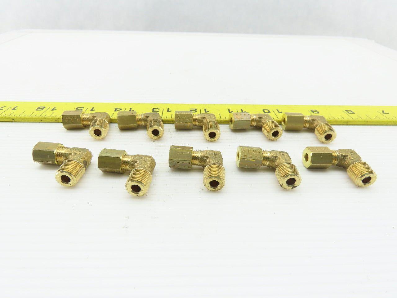 LEGRIS 0109 04 10 4mm Compression x Male BSPT Brass 90 Degree Elbow Lot of 10